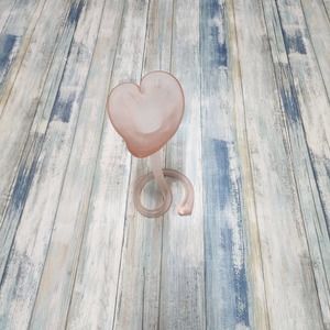 Vintage Pink Lily Hand Blown Glass Spiral Stem Bud Vase Christmas